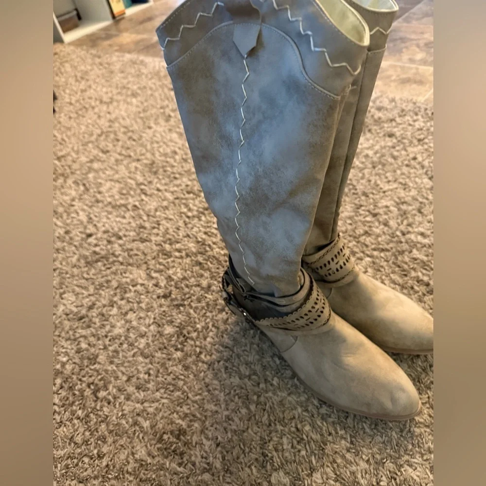 Source Unknown Gray Over the Knee Boots